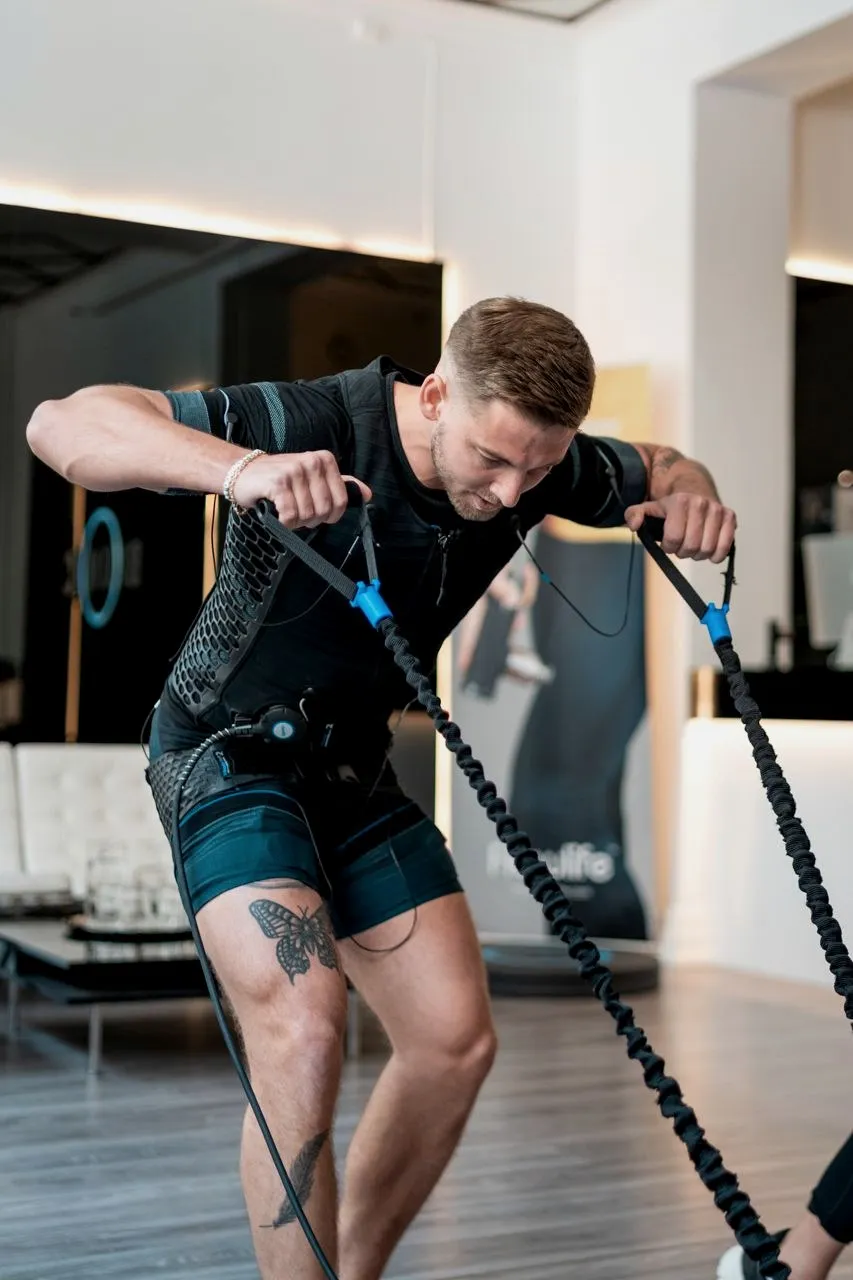 EMS-träning med battle ropes